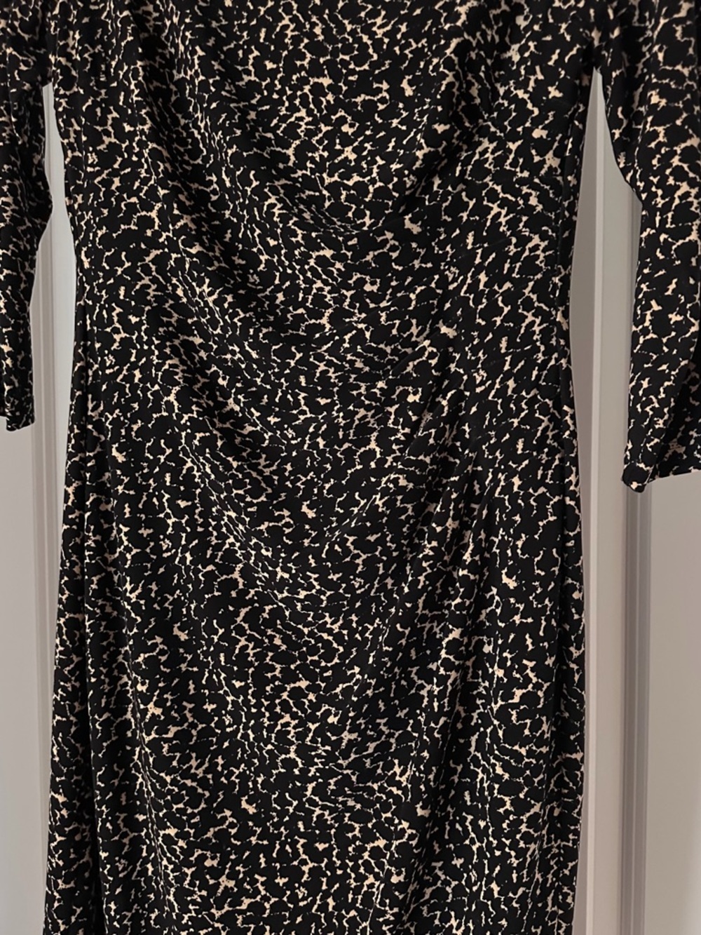 NWT Ralph Lauren Animal Print Ruched Dress - size 6 - Picture 2 of 6